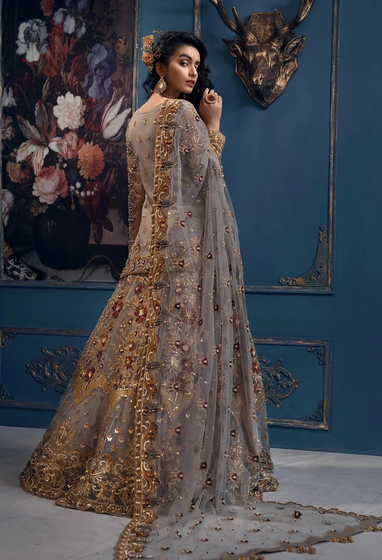 Akbar Aslam | Orphic Bridals | Queen Bee AAB-1403 - Aqsa Fabrics