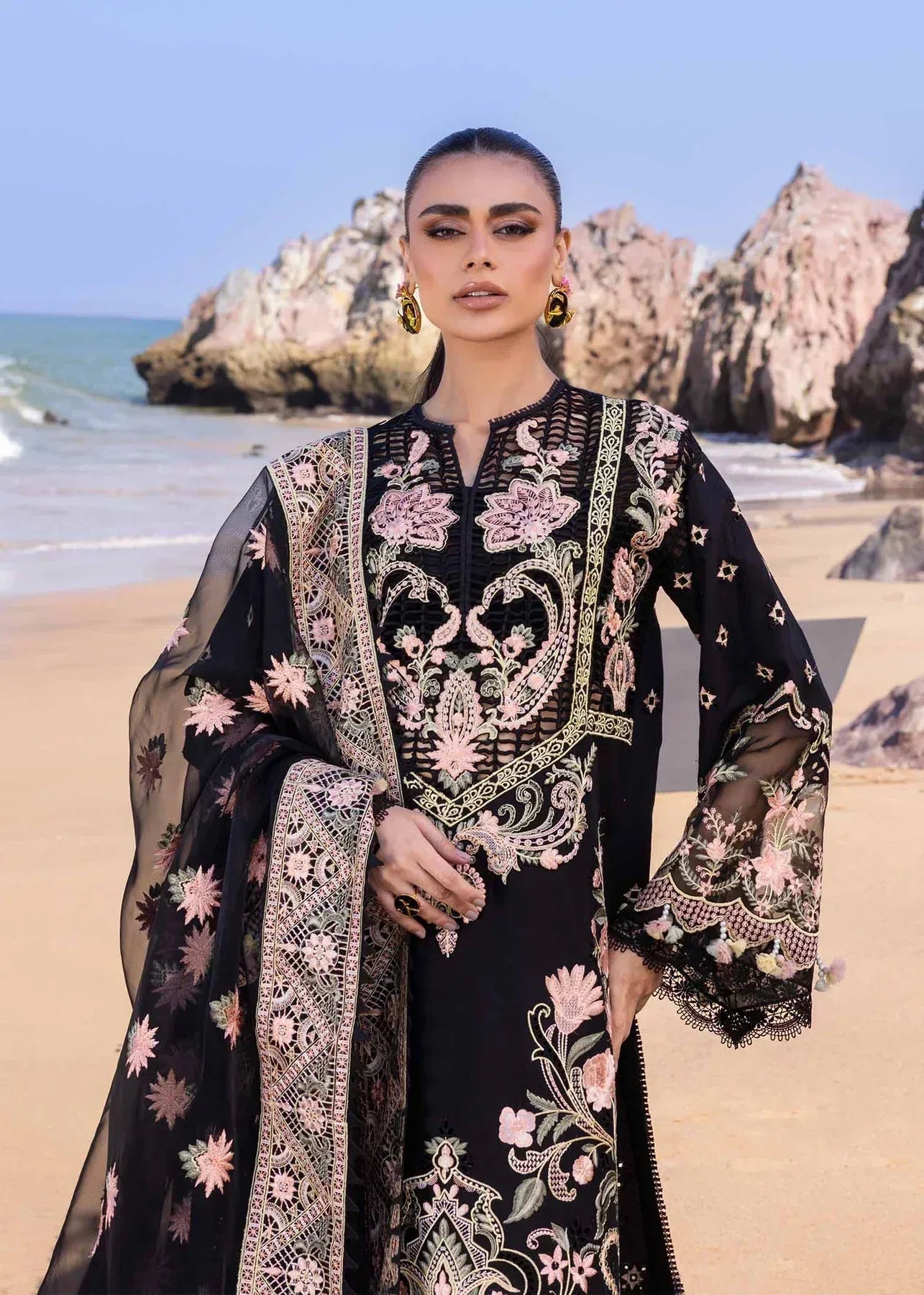 Akbar Aslam | Oasis Lawn 24 | Iris - Aqsa Fabrics