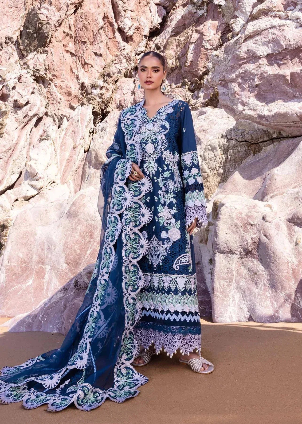 Akbar Aslam | Oasis Lawn 24 | Blue Bell - Aqsa Fabrics