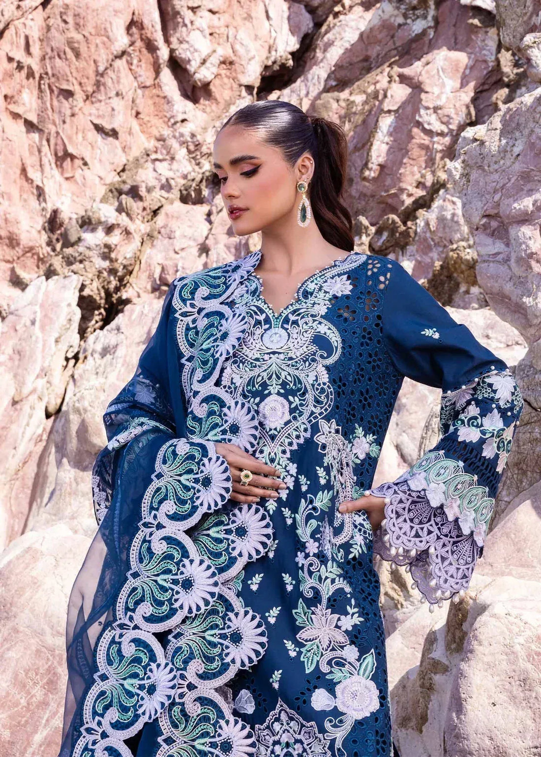 Akbar Aslam | Oasis Lawn 24 | Blue Bell - Aqsa Fabrics