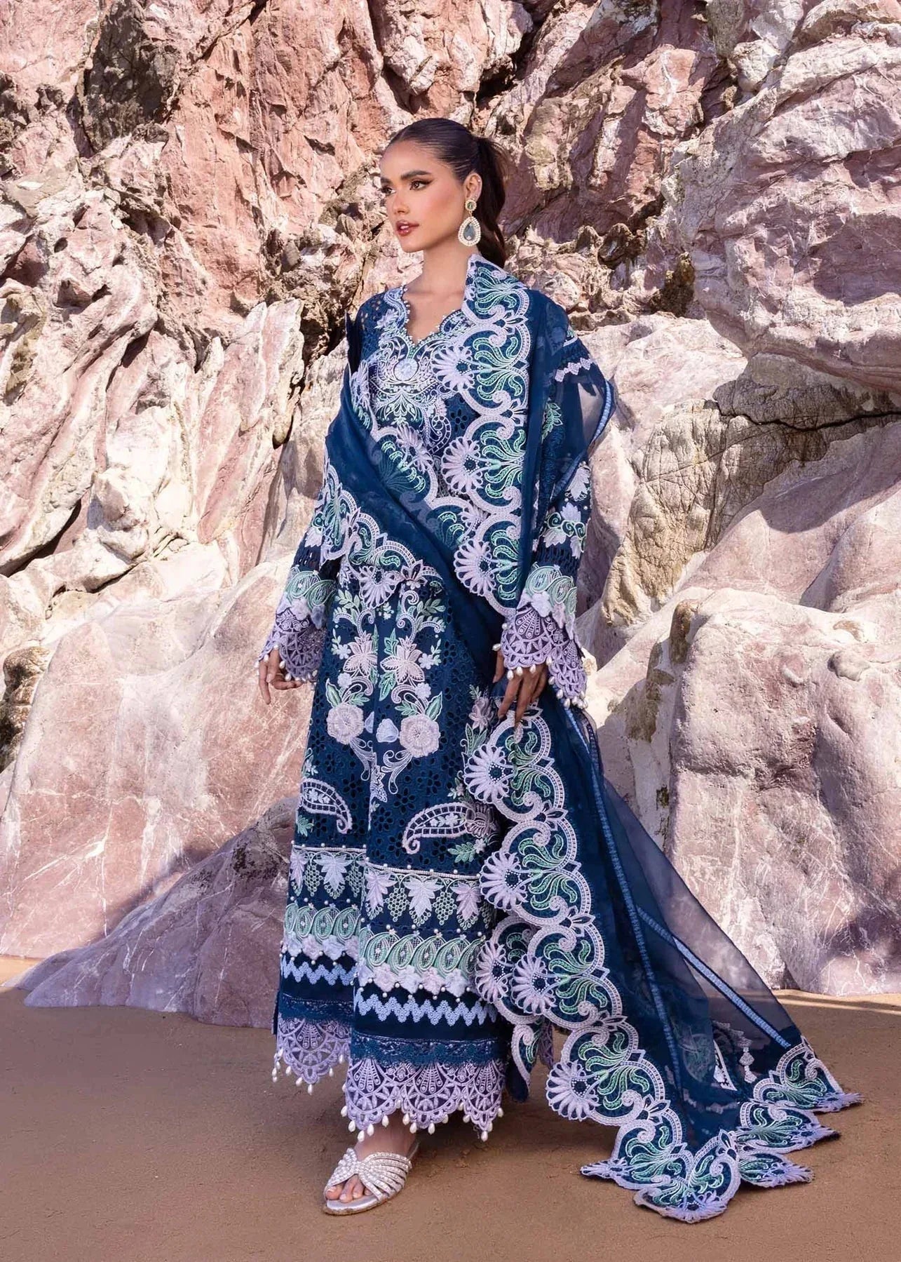 Akbar Aslam | Oasis Lawn 24 | Blue Bell - Aqsa Fabrics