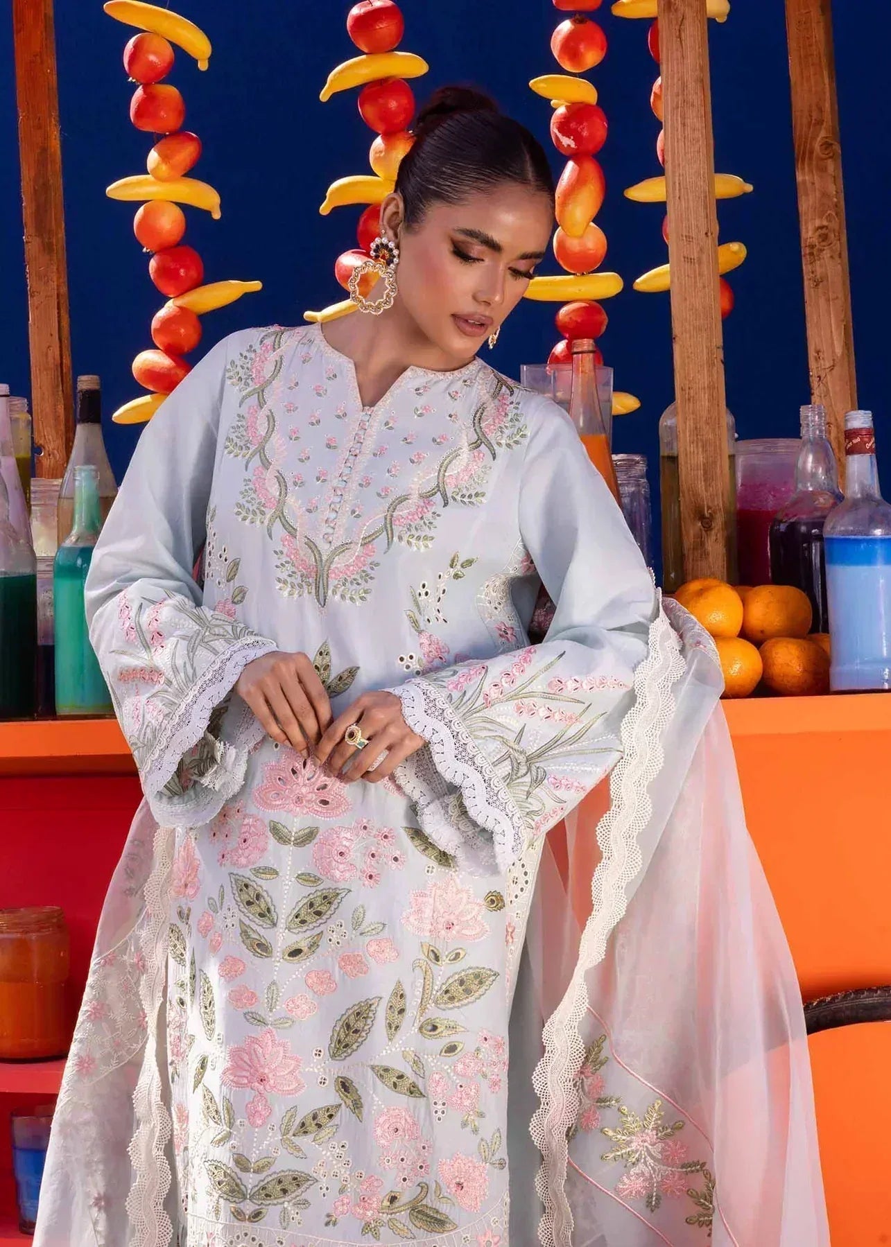 Akbar Aslam | Oasis Lawn 24 | Begonia - Aqsa Fabrics