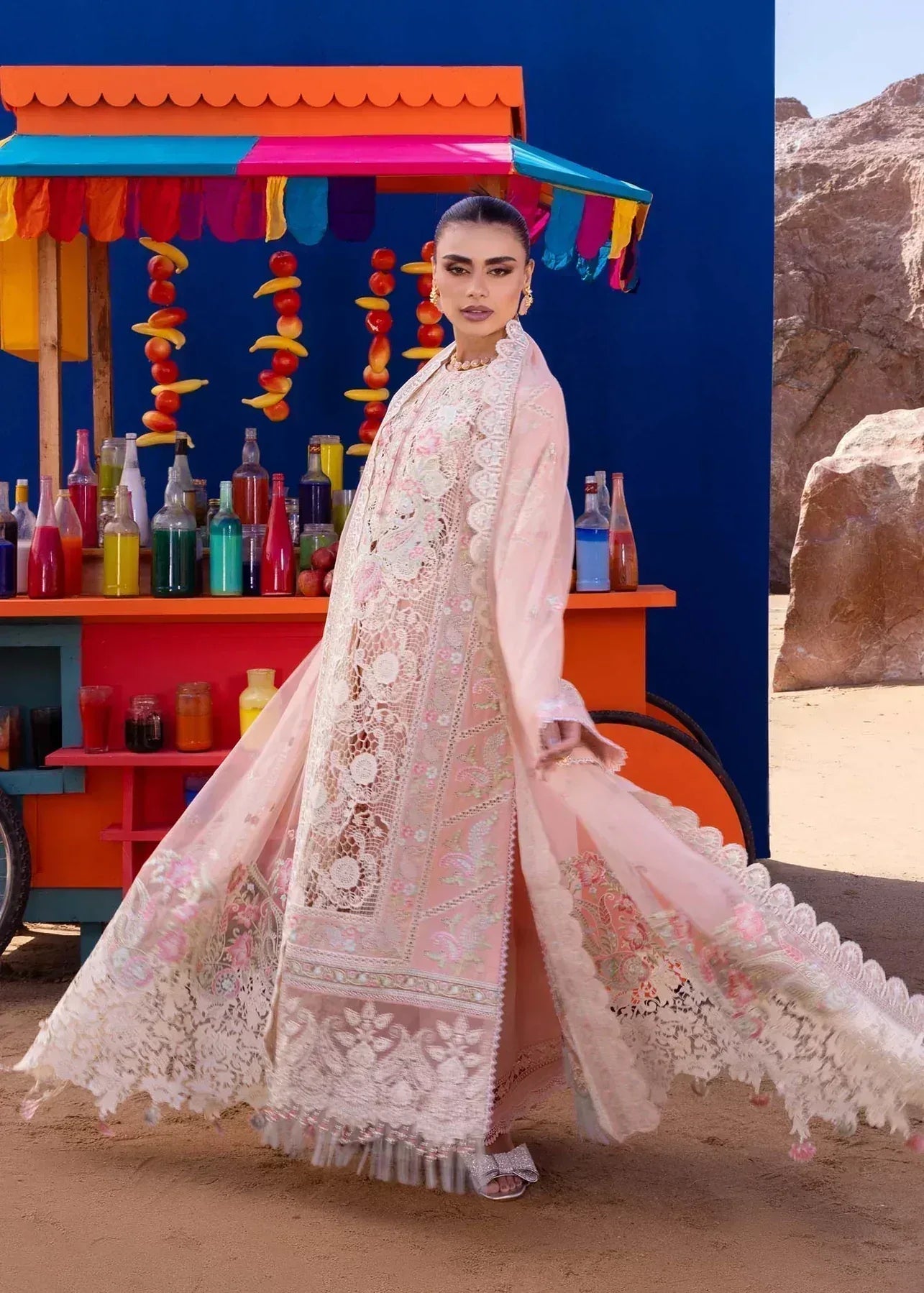 Akbar Aslam | Oasis Lawn 24 | Camellia - Aqsa Fabrics