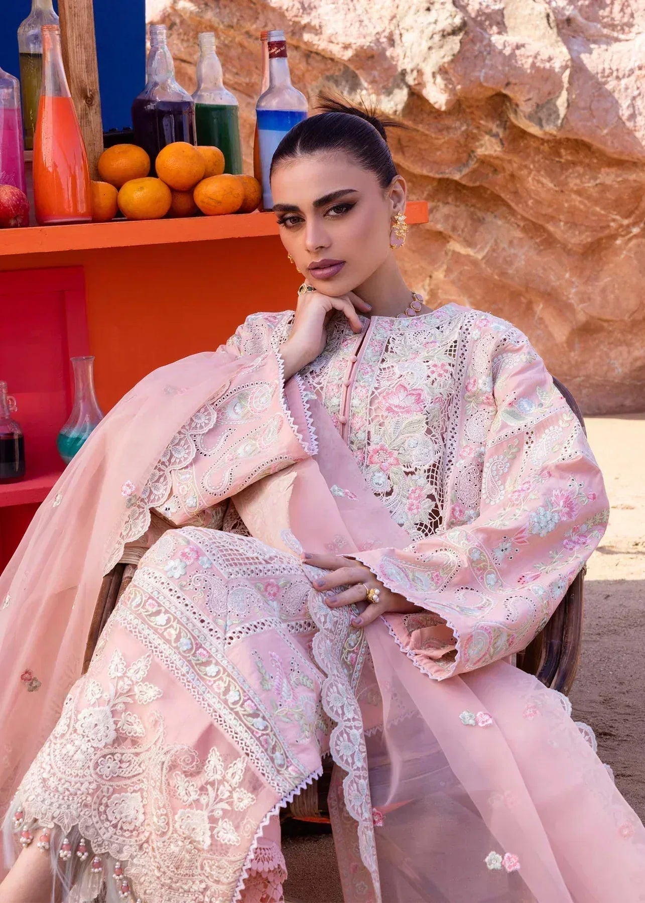Akbar Aslam | Oasis Lawn 24 | Camellia - Aqsa Fabrics