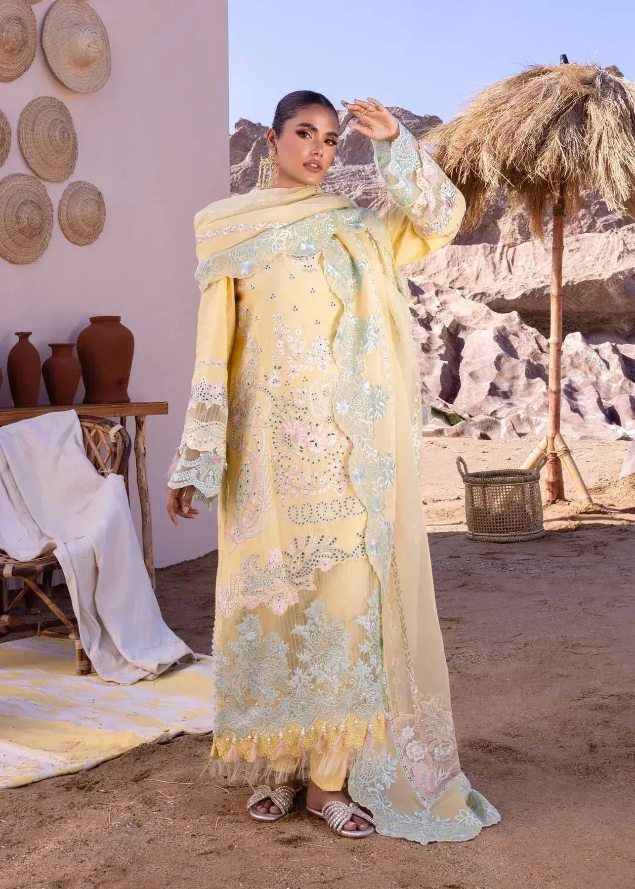 Akbar Aslam | Oasis Lawn 24 | Dahlia - Aqsa Fabrics