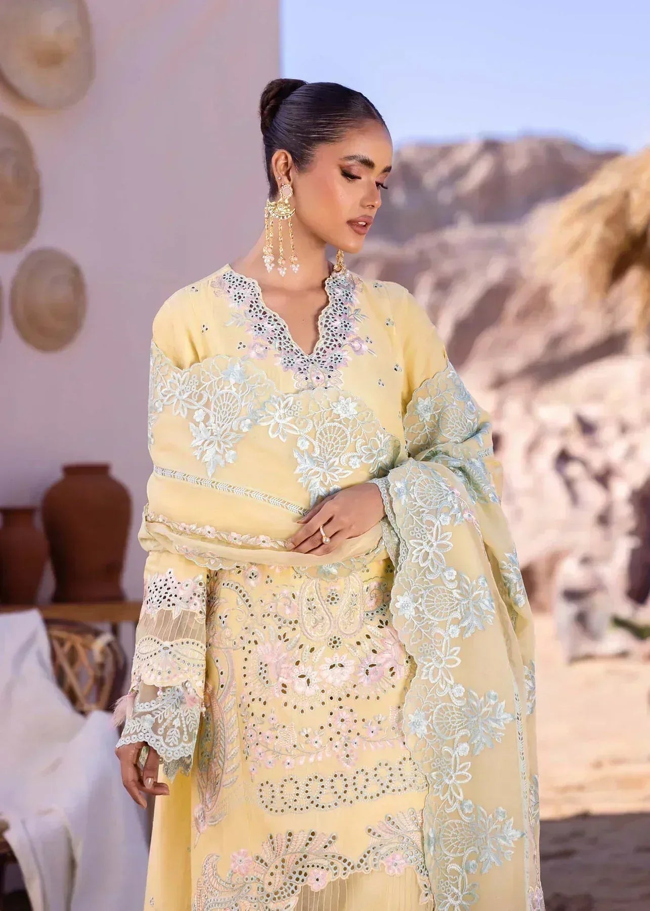 Akbar Aslam | Oasis Lawn 24 | Dahlia - Aqsa Fabrics
