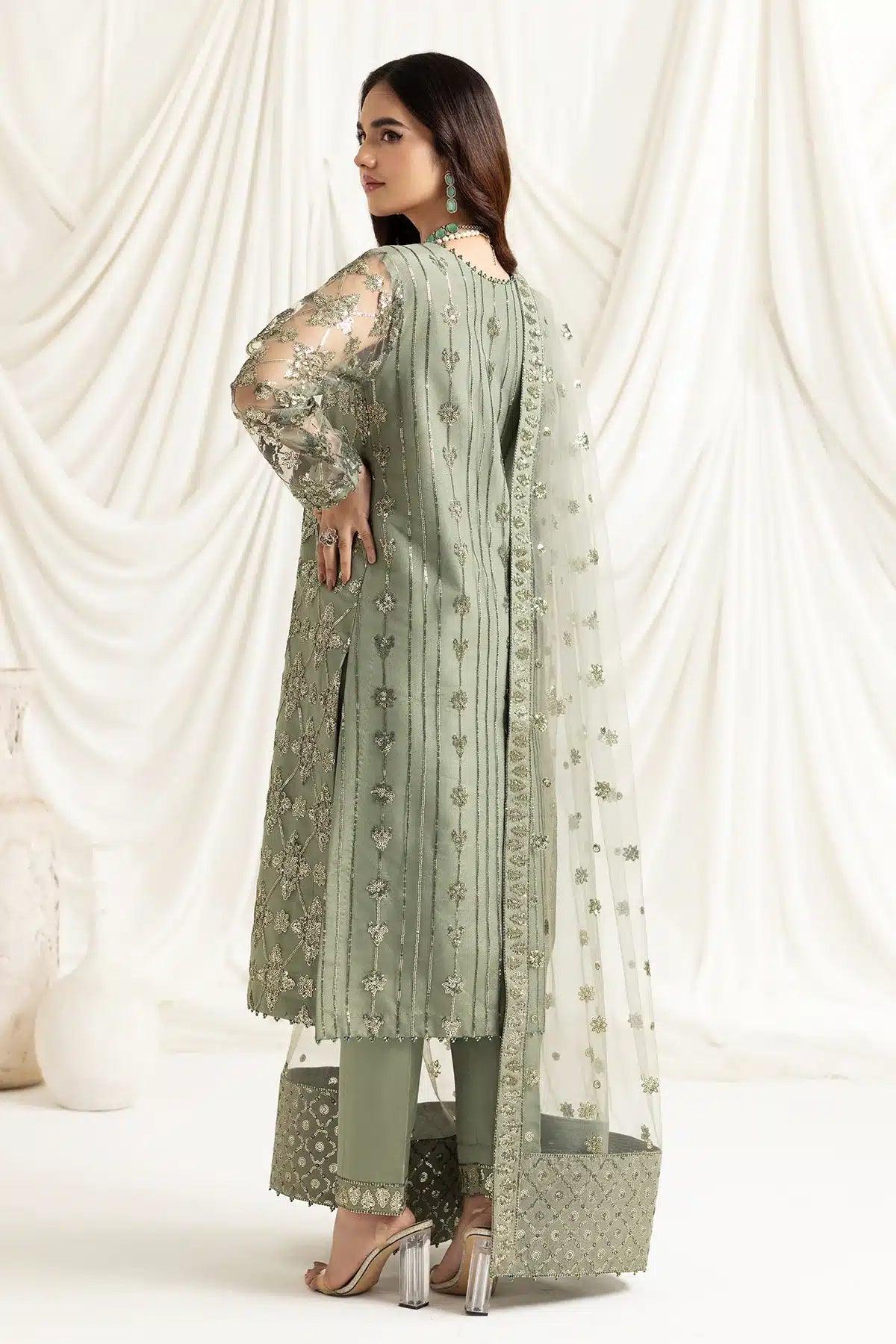 Alizeh | Dua Formals 23 | DUA-V02D02B-ALARA(PISTACHIO) - Aqsa Fabrics