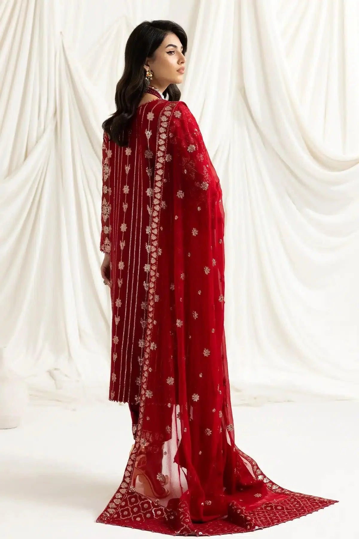 Alizeh | Dua Formals 23 | DUA-V02D02A-ALARA(RED) - Aqsa Fabrics