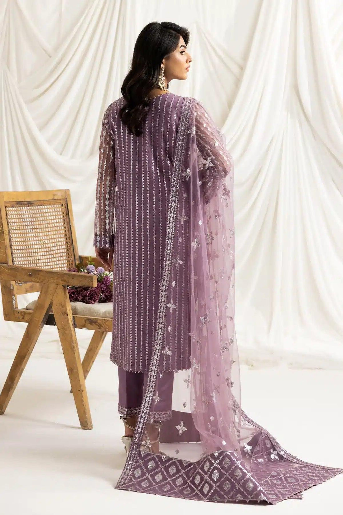 Alizeh | Dua Formals 23 | DUA-V02D03B-AYSAL(LILAC) - Aqsa Fabrics