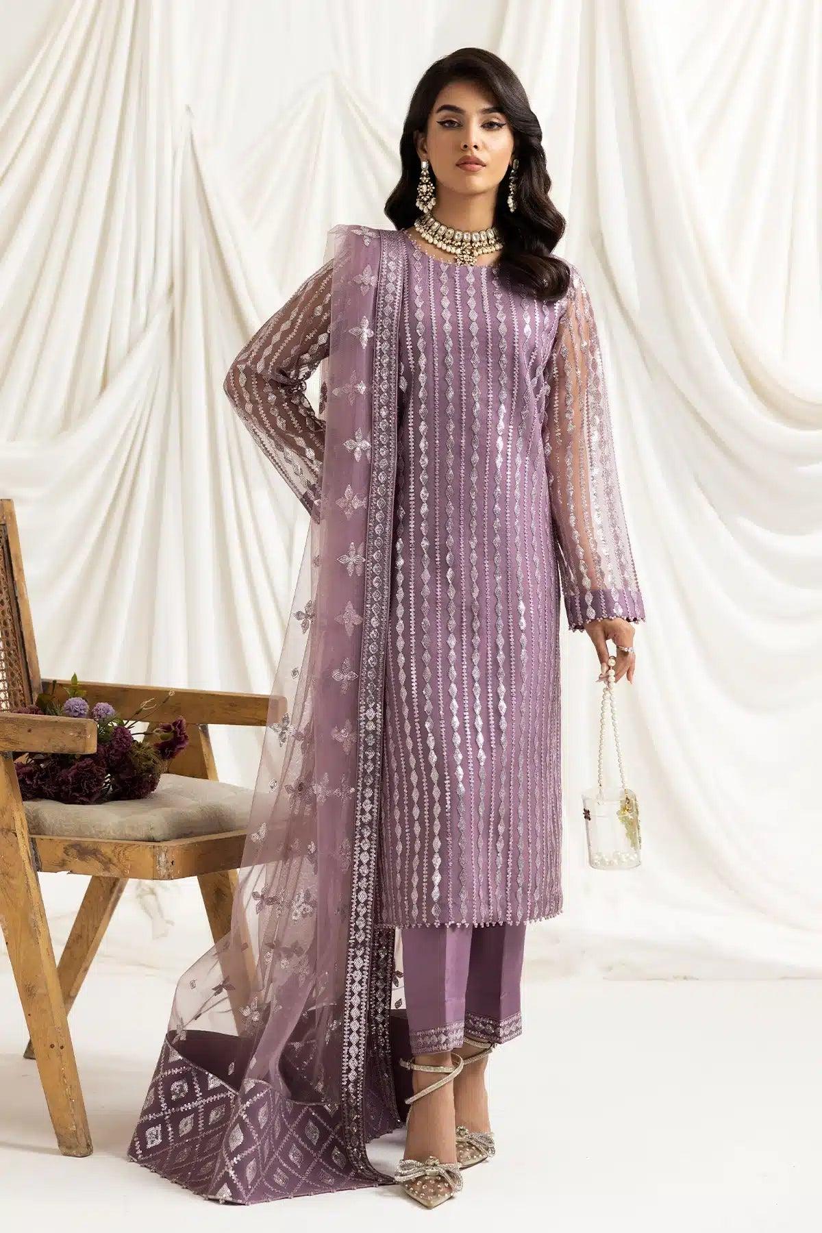 Alizeh | Dua Formals 23 | DUA-V02D03B-AYSAL(LILAC) - Aqsa Fabrics