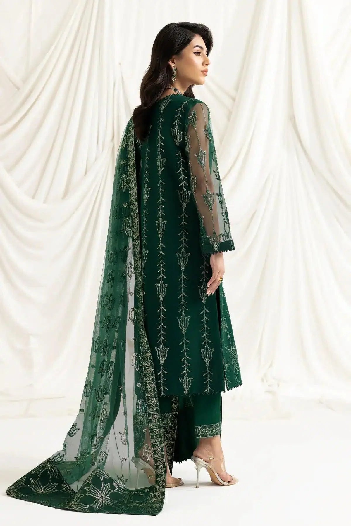 Alizeh | Dua Formals 23 | DUA-V02D05A-ELNAZ(GREEN) - Aqsa Fabrics