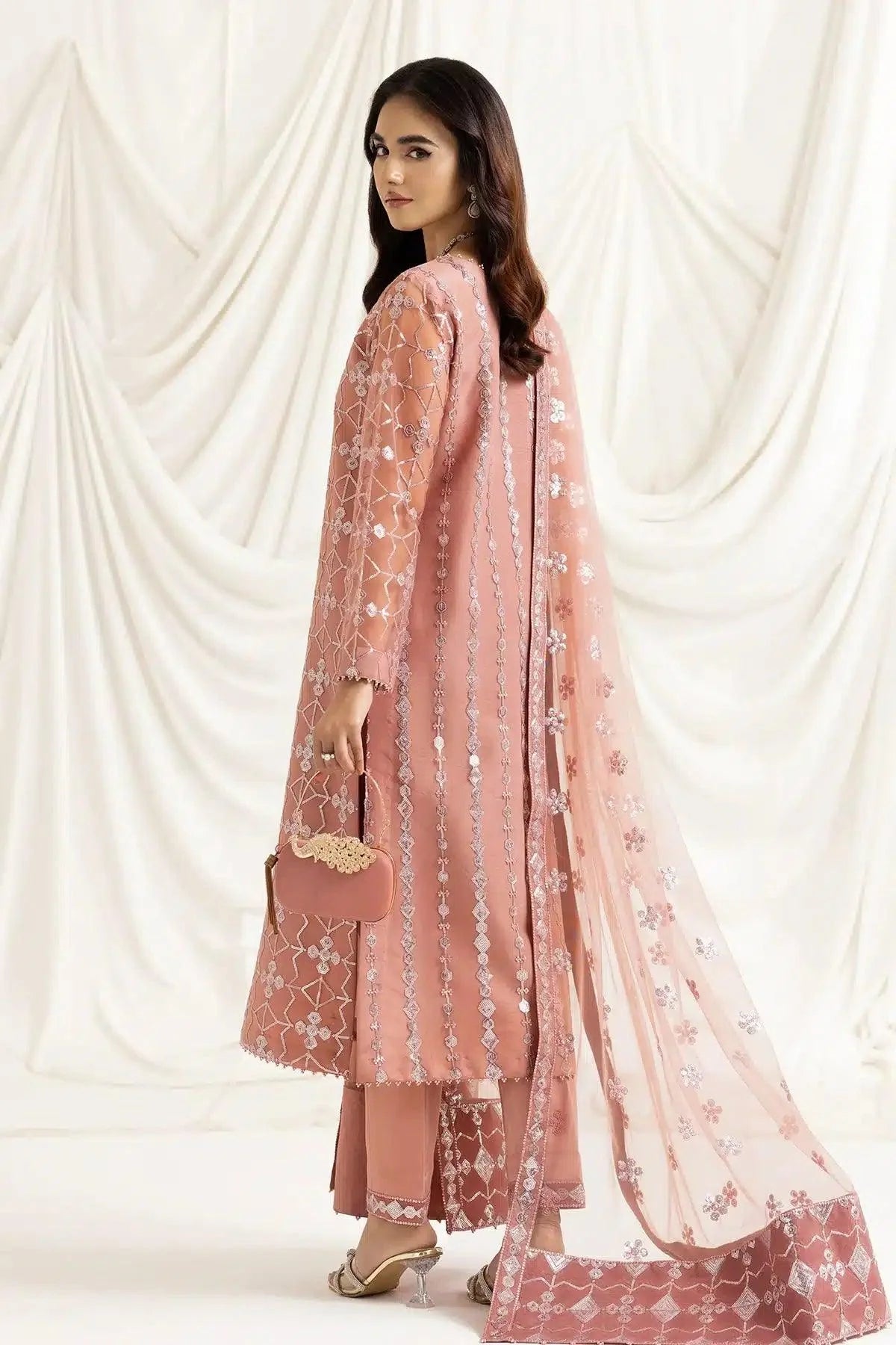 Alizeh | Dua Formals 23 | DUA-V02D04B-NAZIK(PINK) - Aqsa Fabrics