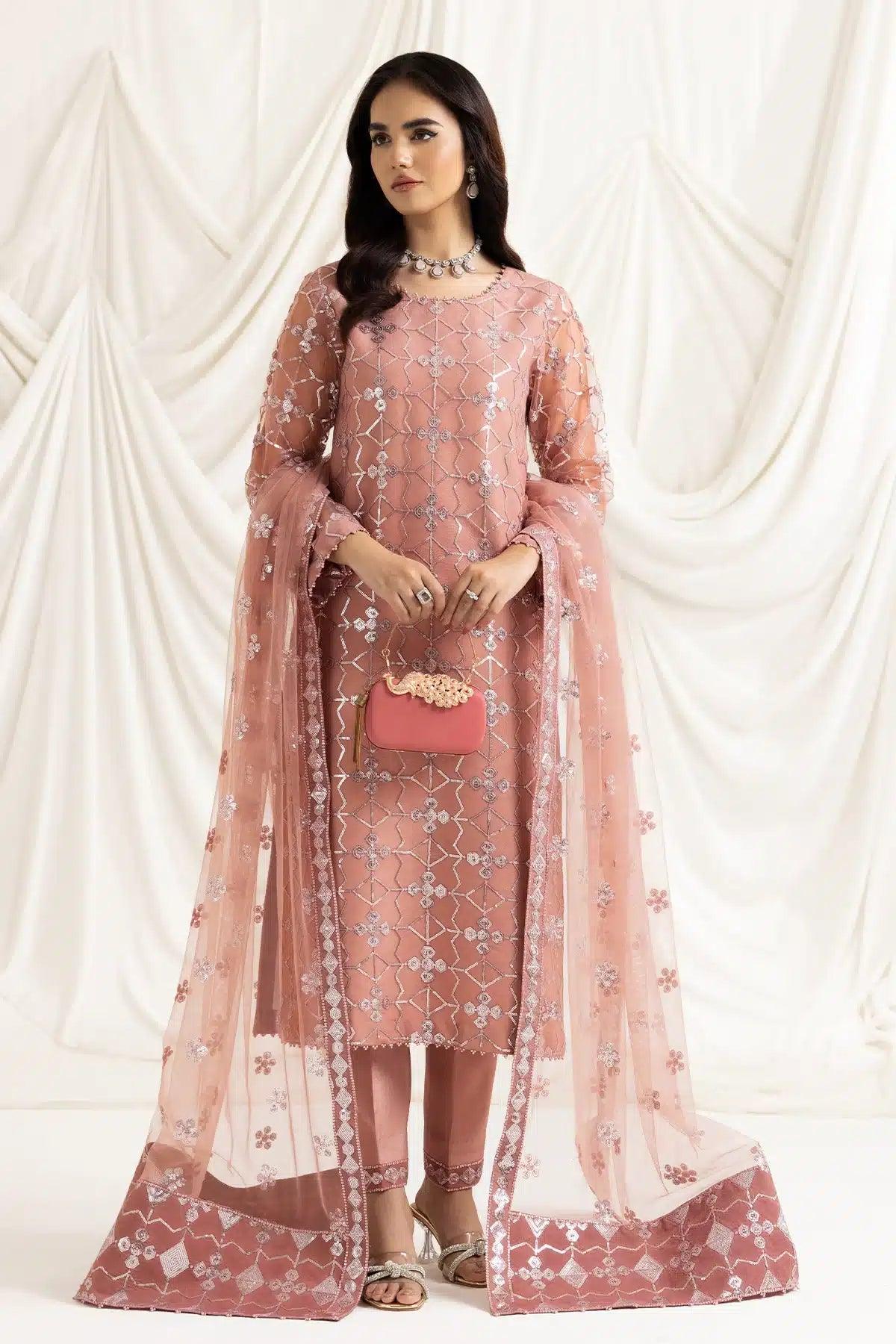 Alizeh | Dua Formals 23 | DUA-V02D04B-NAZIK(PINK) - Aqsa Fabrics