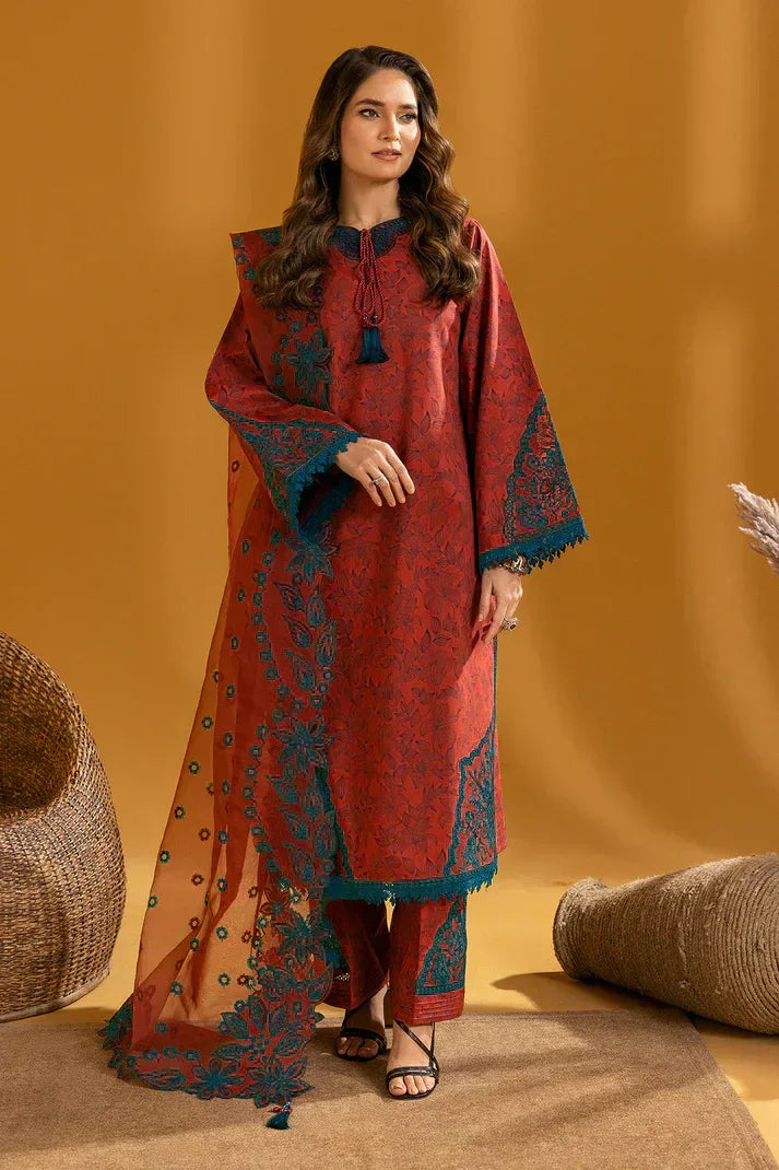 Alizeh | Maahi Embroidered Lawn | Mira - Aqsa Fabrics