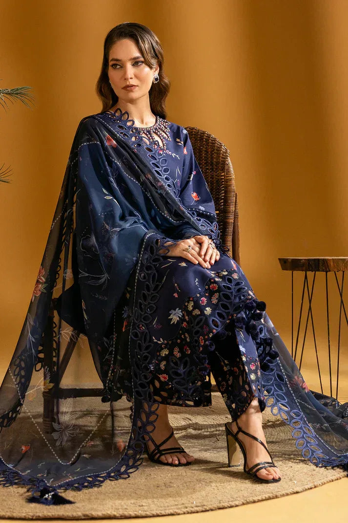 Alizeh | Maahi Embroidered Lawn | Iris - Aqsa Fabrics