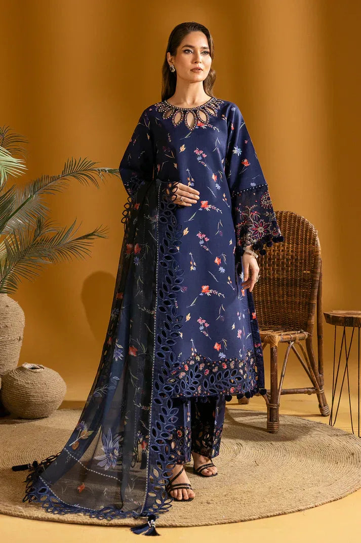 Alizeh | Maahi Embroidered Lawn | Iris - Aqsa Fabrics
