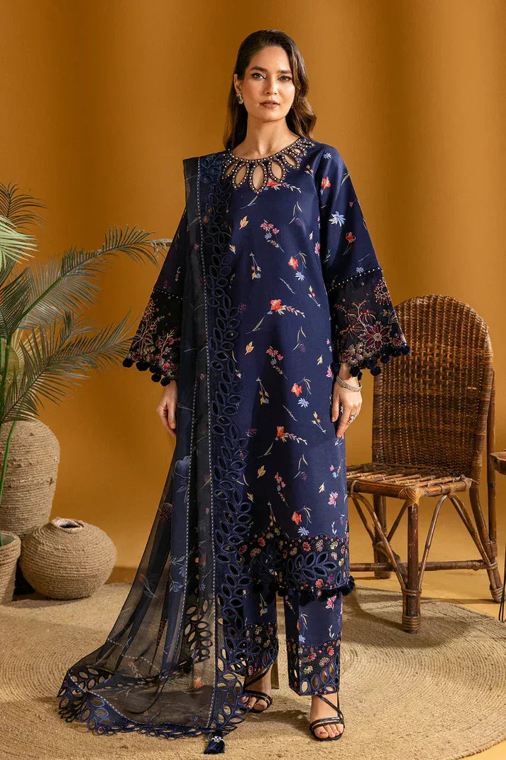 Alizeh | Maahi Embroidered Lawn | Iris - Aqsa Fabrics