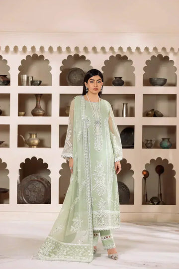 Alizeh | Dua Formals 23 | DUA-V01D04A- MEHRUNISA ( PISTA ) - Aqsa Fabrics