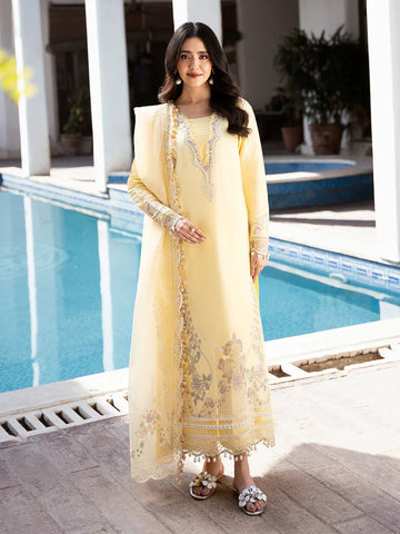 Izel | Mahveen Festive Lawn 25 | AMEL - Aqsa Fabrics