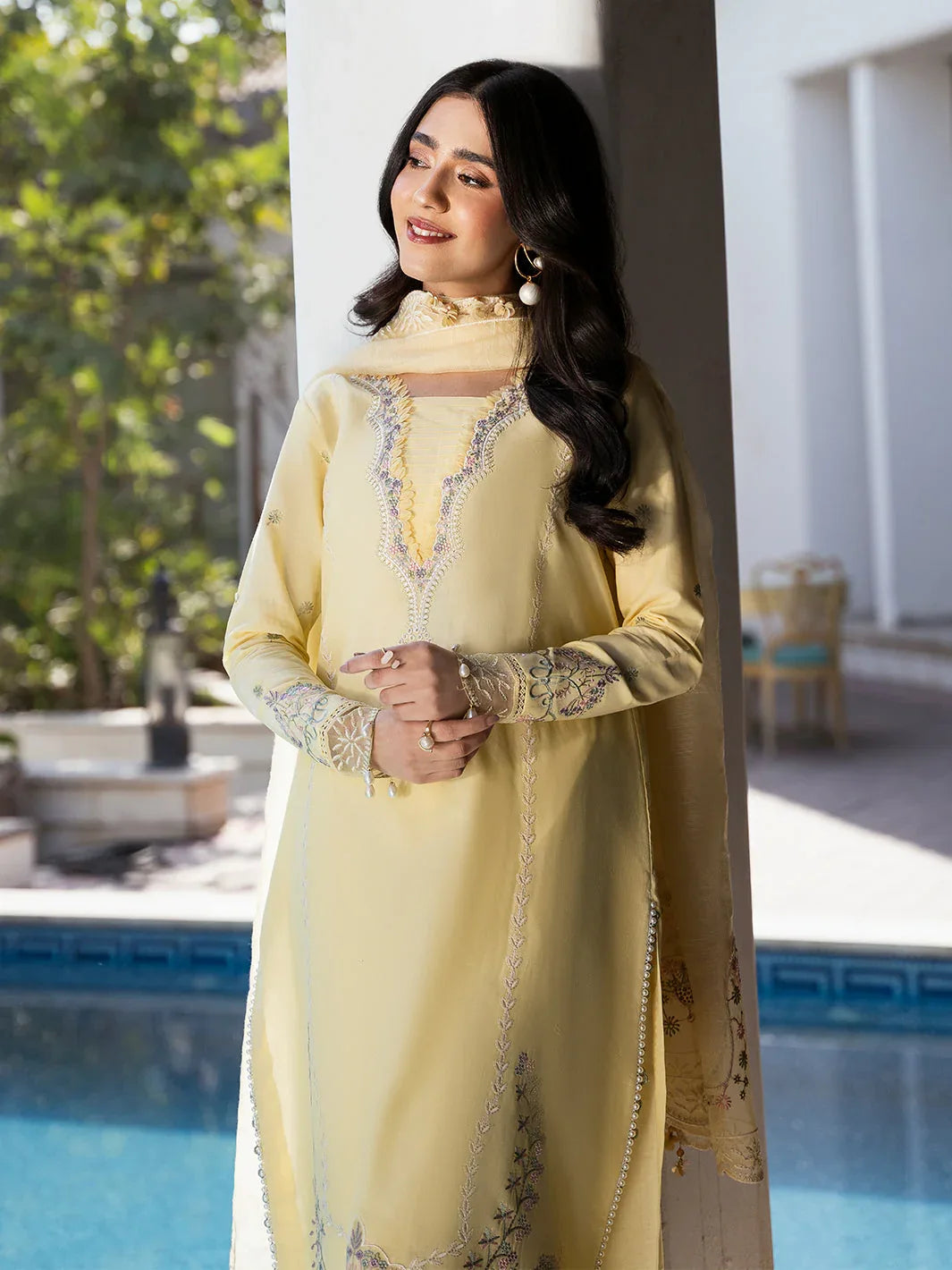 Izel | Mahveen Festive Lawn 25 | AMEL - Aqsa Fabrics