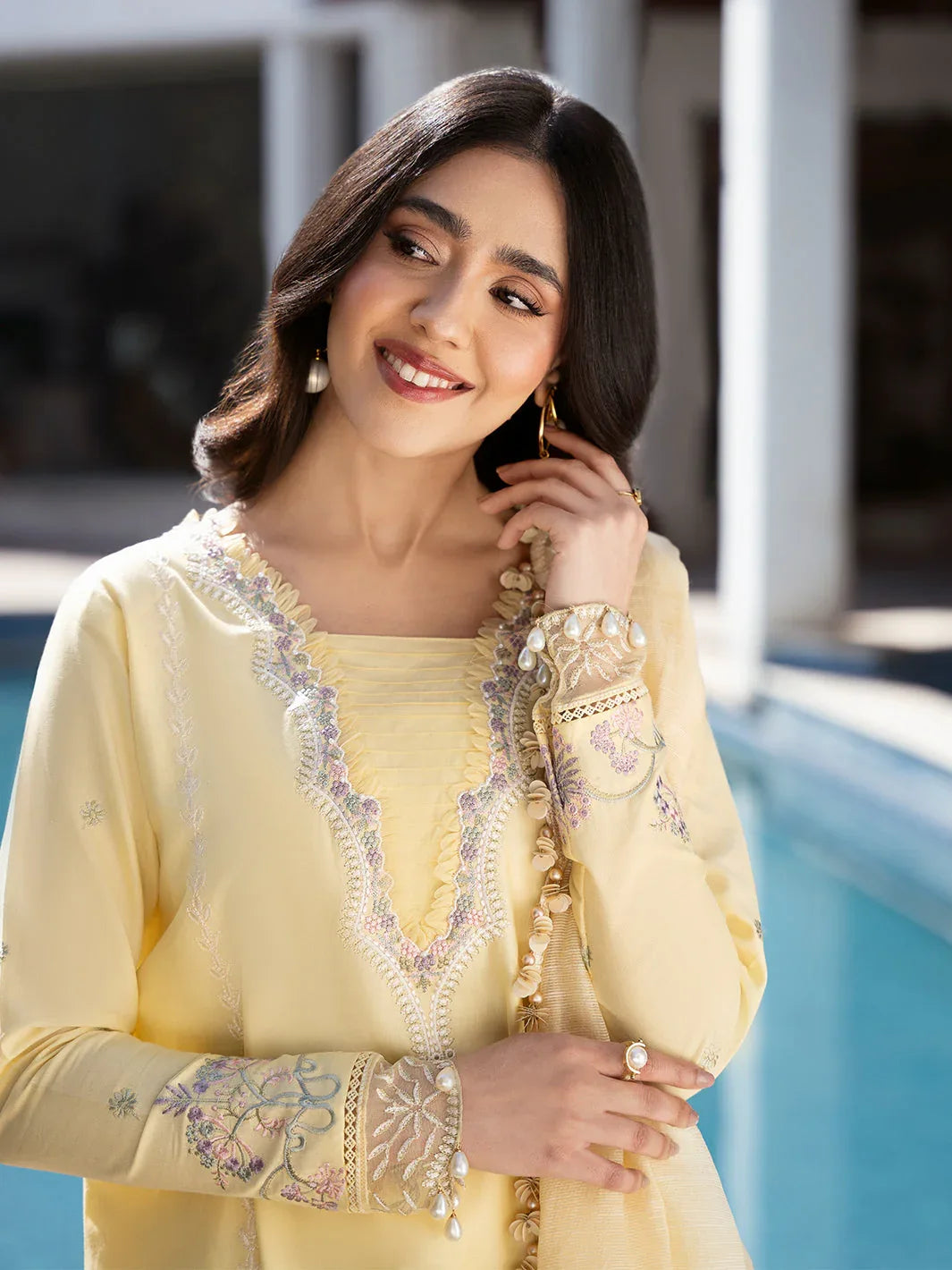 Izel | Mahveen Festive Lawn 25 | AMEL - Aqsa Fabrics