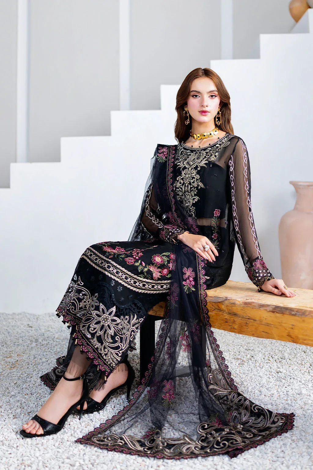 Ramsha | Arzoo Chiffon | U-204 - Aqsa Fabrics