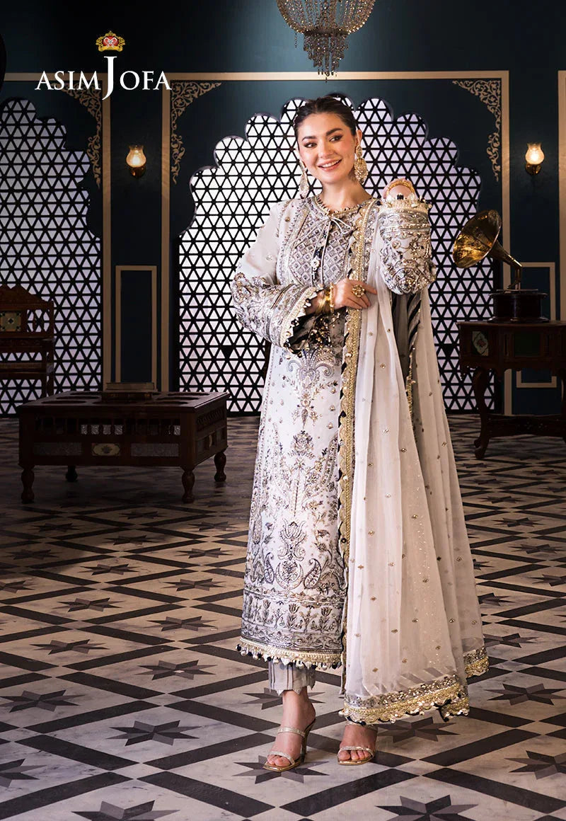 Asim Jofa | Fasana e Ishq Eid Luxury Lawn | AJFI-28 - Aqsa Fabrics