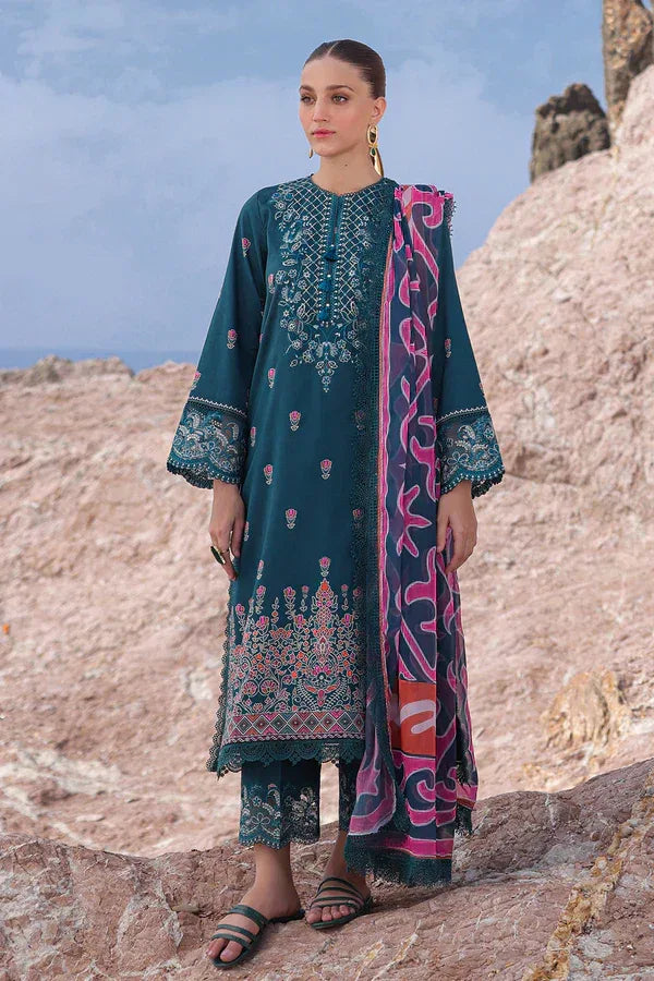Ayzel | Tropicana Lawn 24 | Peacock - Aqsa Fabrics