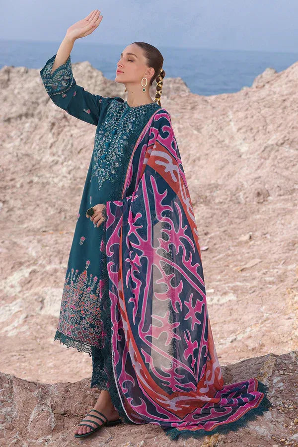 Ayzel | Tropicana Lawn 24 | Peacock - Aqsa Fabrics
