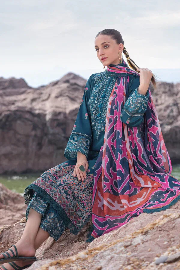Ayzel | Tropicana Lawn 24 | Peacock - Aqsa Fabrics