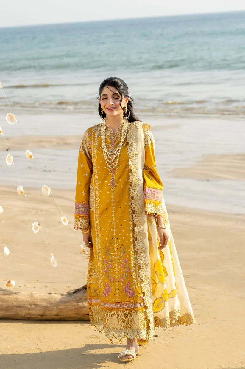 Aabyaan | Saagar Luxury Lawn 25 | ZIYANA (AS-05) - Aqsa Fabrics