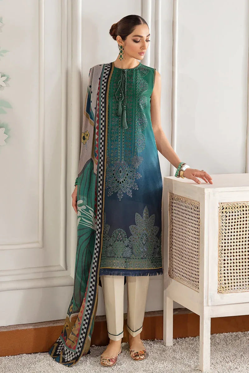 Baroque | Lawn Collection 24 | FL21-D1 - Aqsa Fabrics