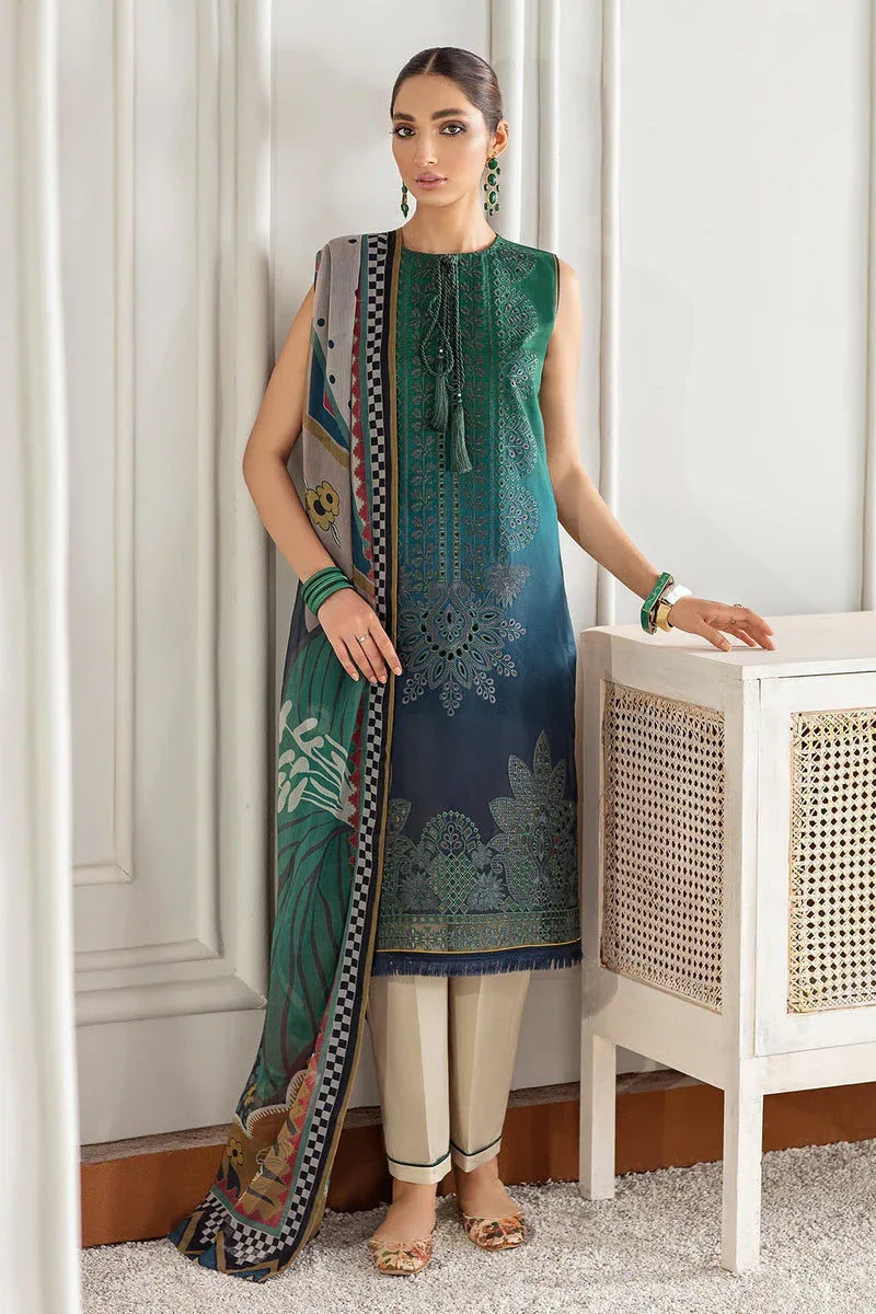 Baroque | Lawn Collection 24 | FL21-D1 - Aqsa Fabrics