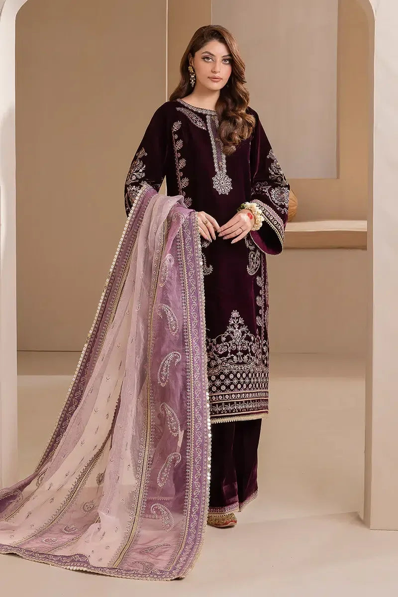 Baroque | Jahanara Luxury Velvet 23 | UF-422 - Aqsa Fabrics