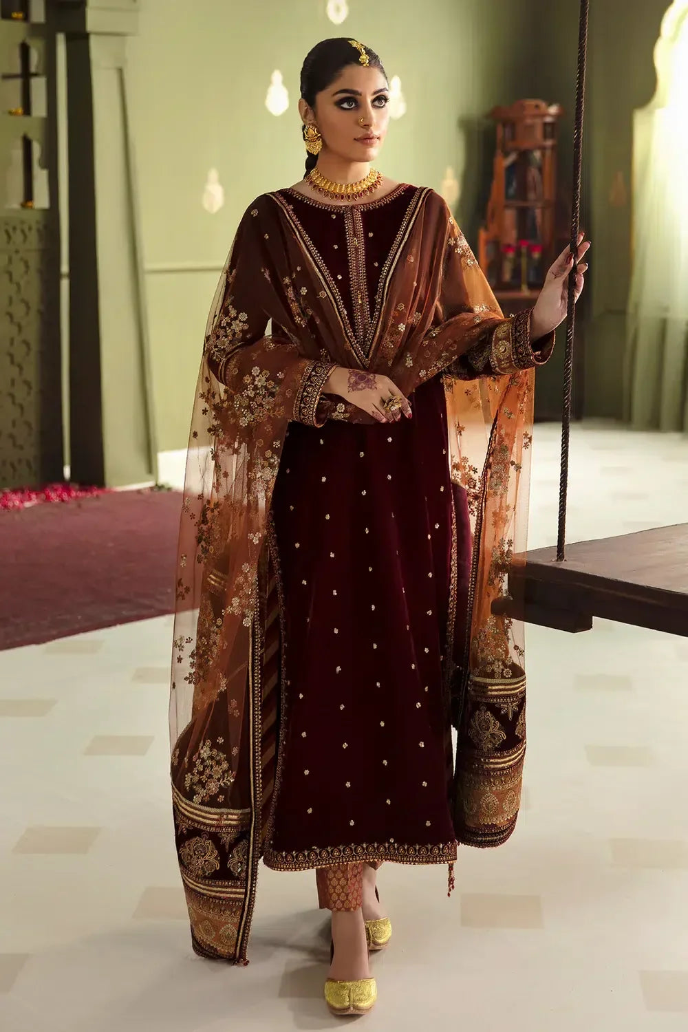 Baroque | Jahanara Luxury Velvet 23 | UF-466 - Aqsa Fabrics
