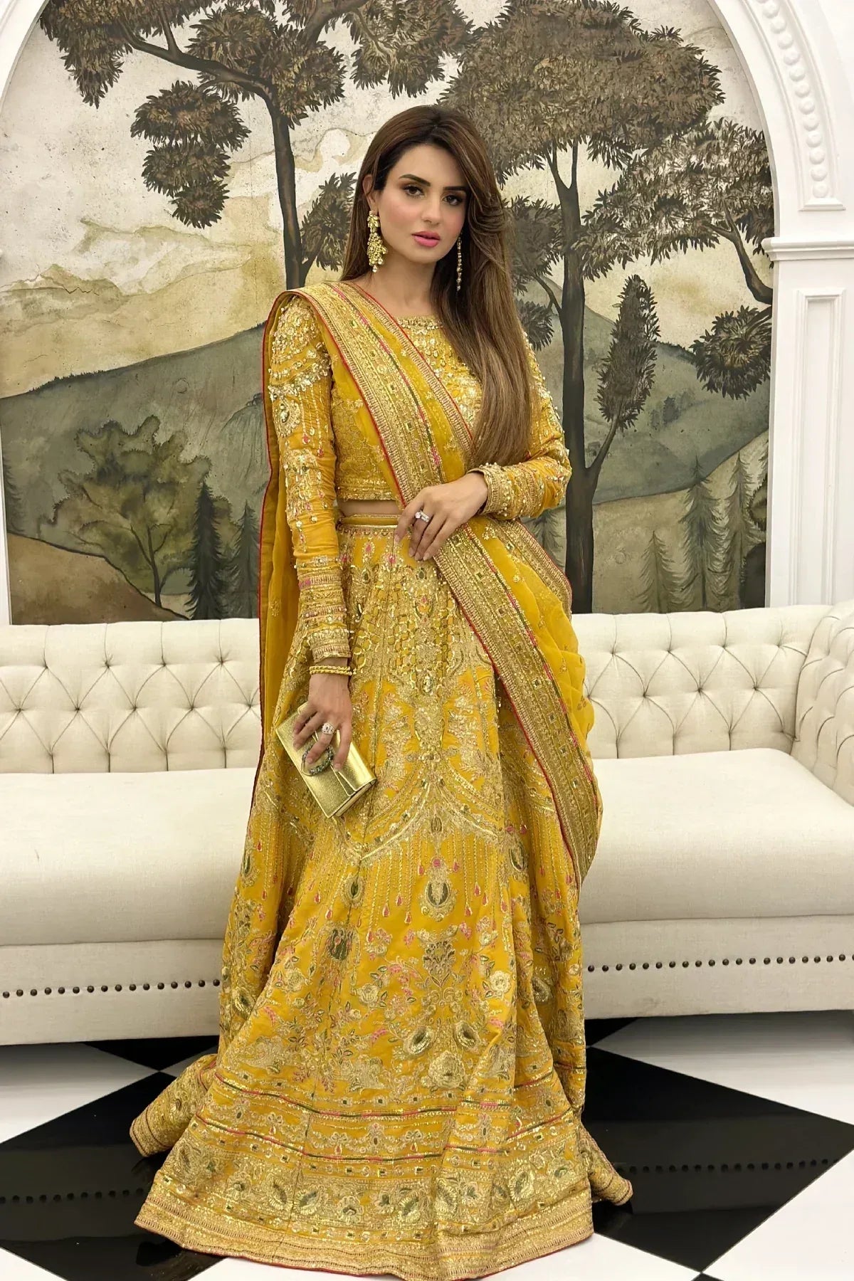 Erum Khan | Jahan Wedding 23 | Basanti - Aqsa Fabrics