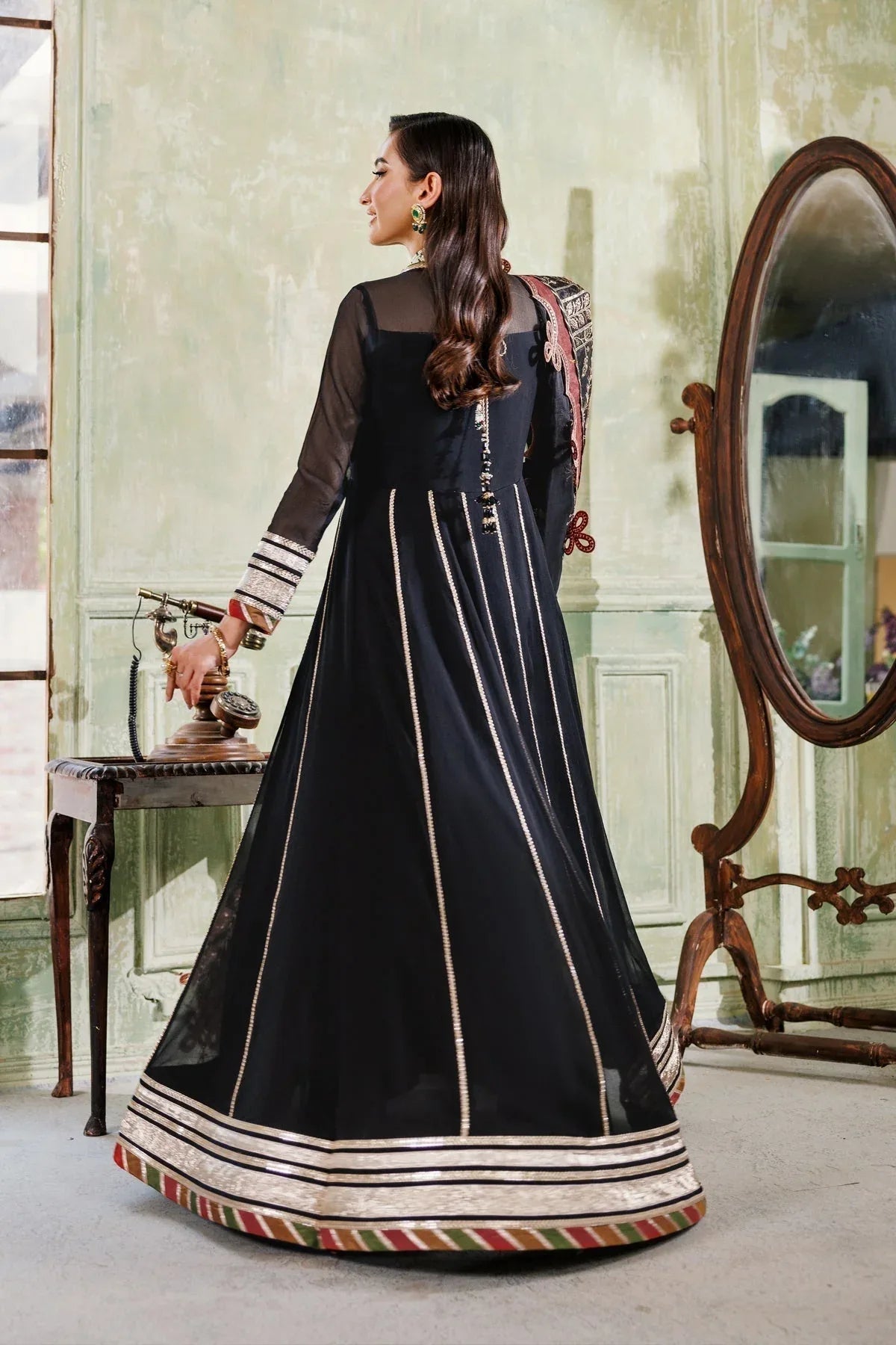 Alizeh | Ready to wear | Black Dress 3 piece - RTW1026 - Aqsa Fabrics