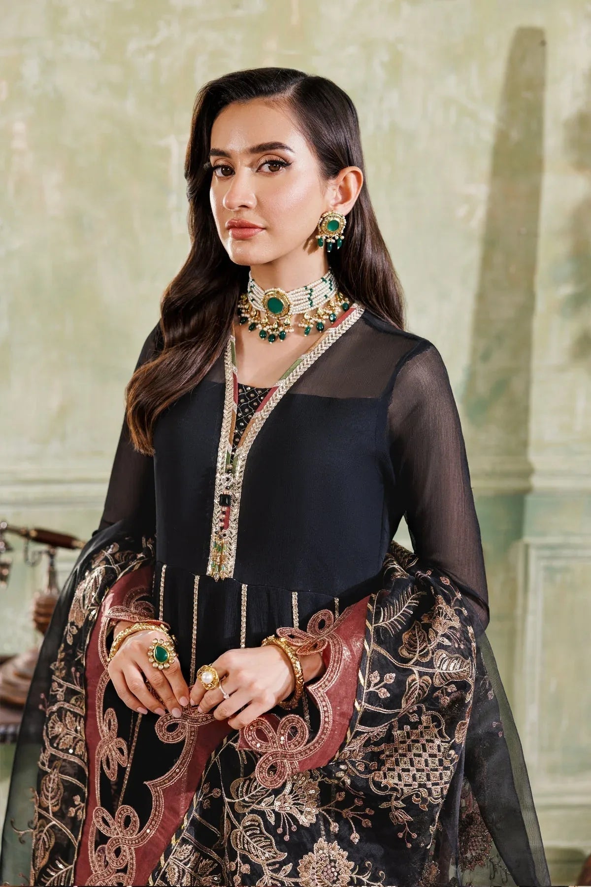 Alizeh | Ready to wear | Black Dress 3 piece - RTW1026 - Aqsa Fabrics