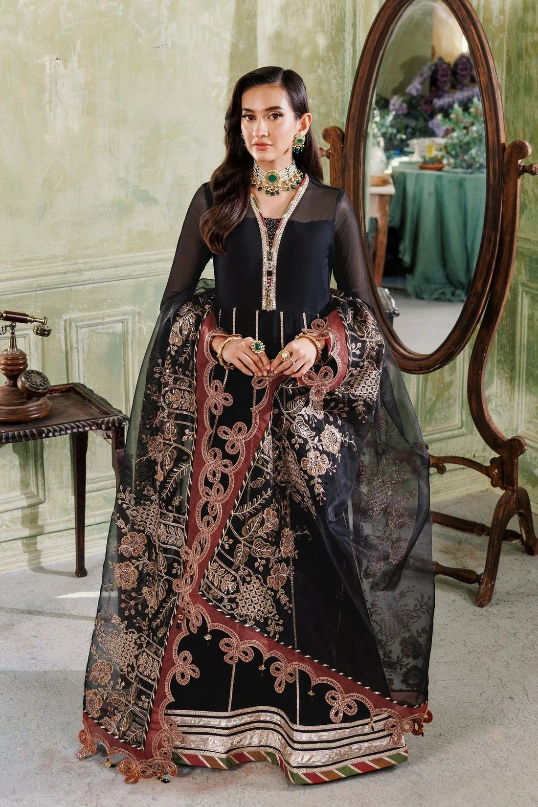 Alizeh | Ready to wear | Black Dress 3 piece - RTW1026 - Aqsa Fabrics