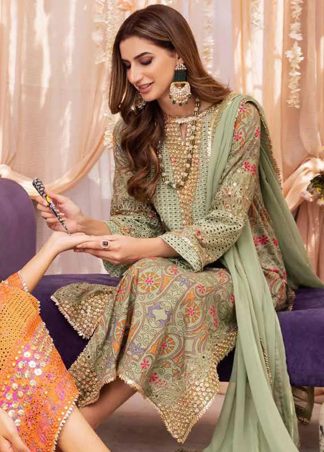 Charizma | Luxury Embroidered Eid Collection | ED23-06 - Aqsa Fabrics
