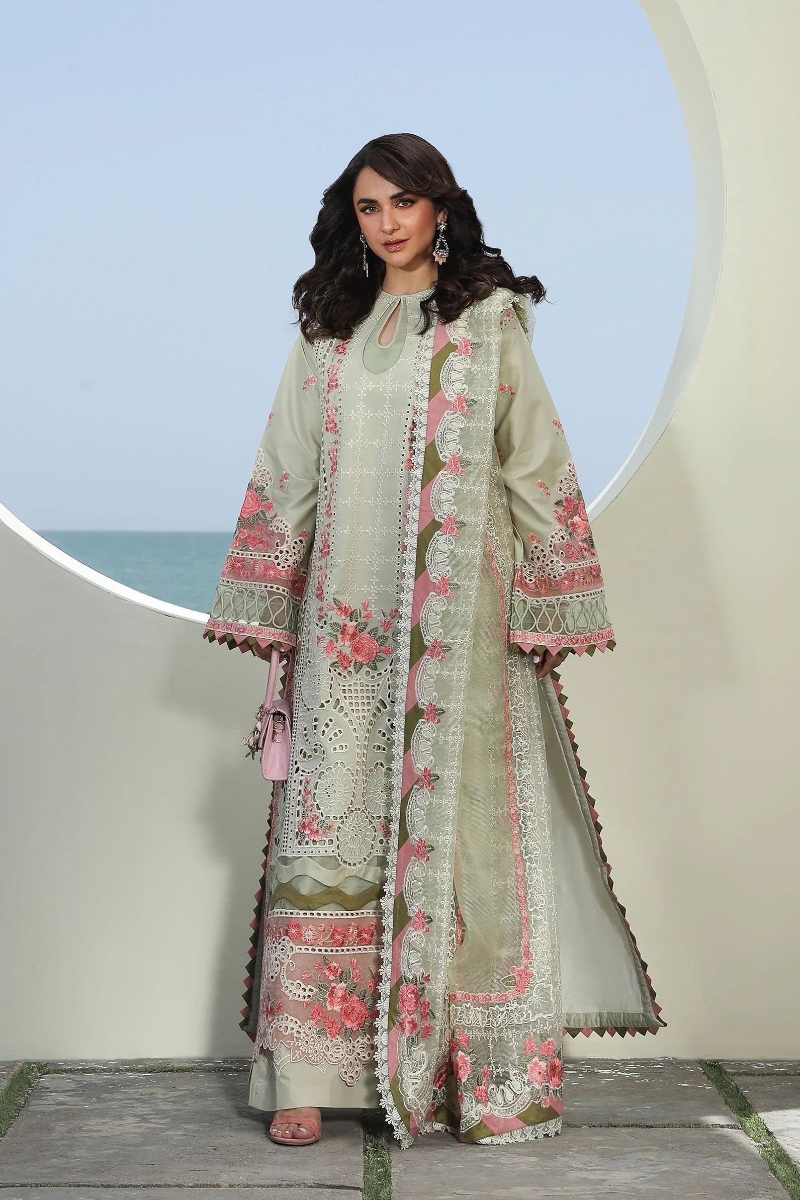 Maryam Hussain | Luxury Lawn 24 | HAVANA - Aqsa Fabrics