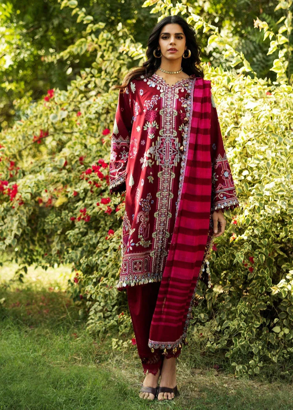 Sadaf Fawad Khan | Siraa Lawn 25 |WISTERIA - B - Aqsa Fabrics
