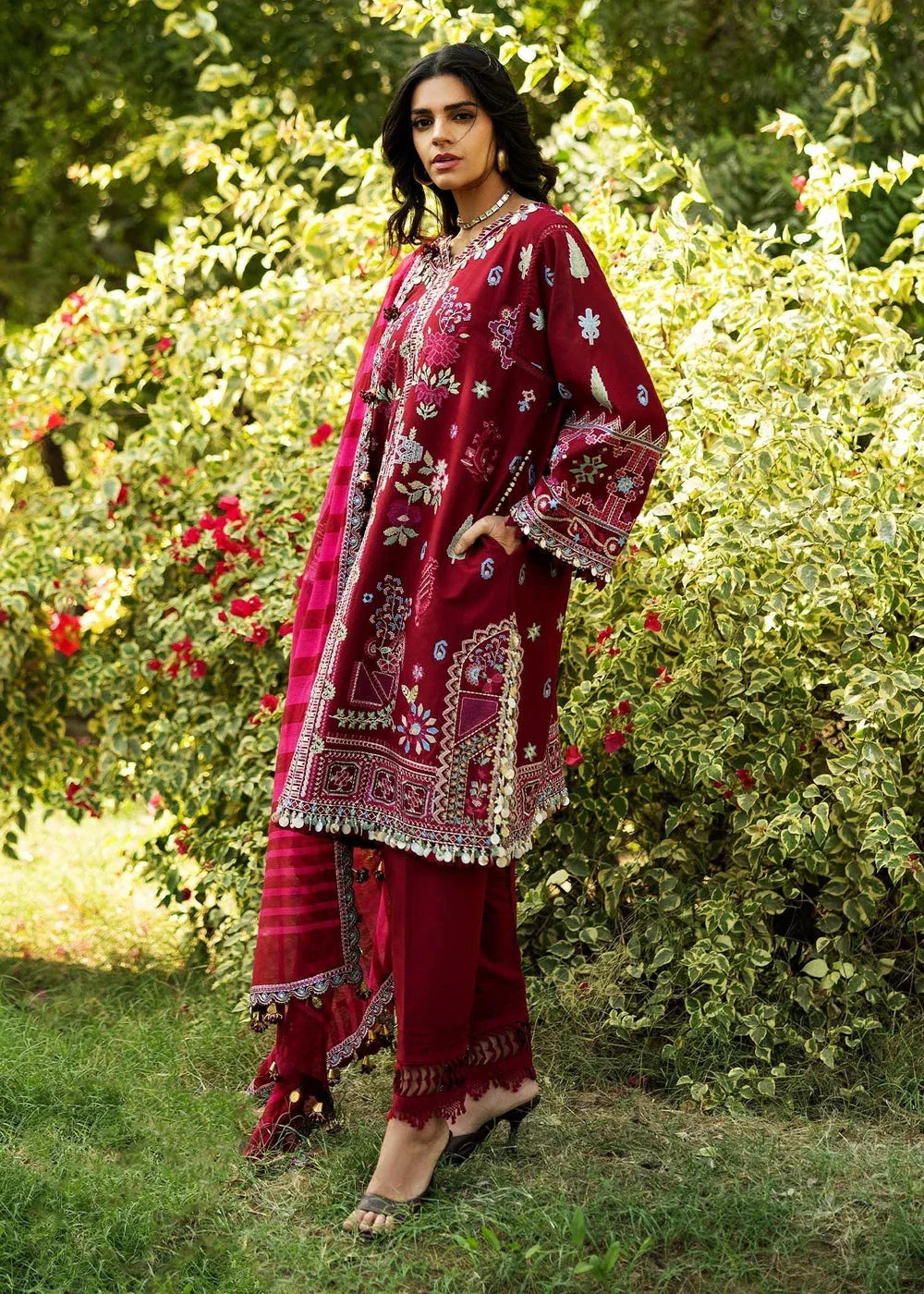 Sadaf Fawad Khan | Siraa Lawn 25 |WISTERIA - B - Aqsa Fabrics