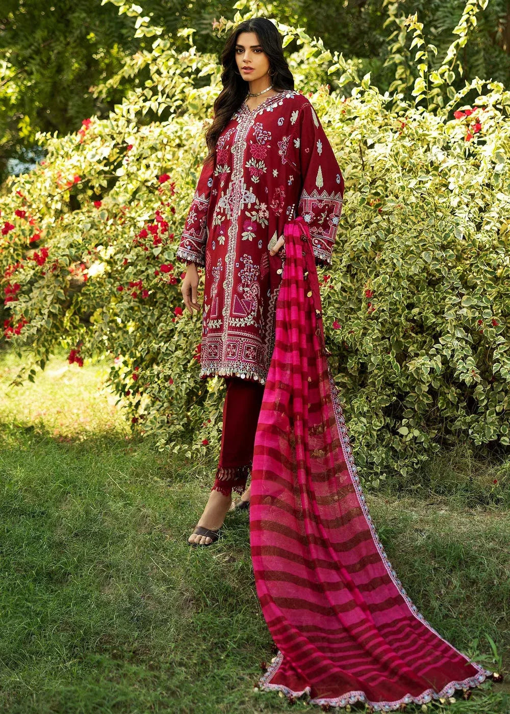 Sadaf Fawad Khan | Siraa Lawn 25 |WISTERIA - B - Aqsa Fabrics