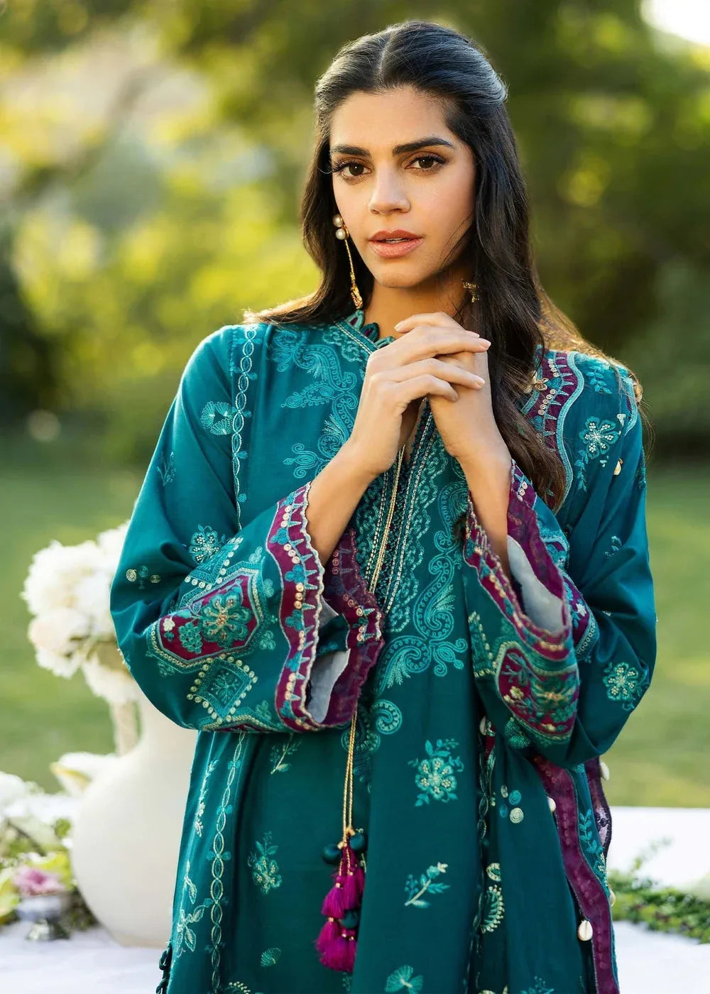 Sadaf Fawad Khan | Siraa Lawn 25 | KOI - B - Aqsa Fabrics
