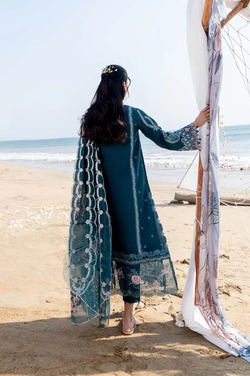 Aabyaan | Saagar Luxury Lawn 25 | ISHANA (AS-06) - Aqsa Fabrics