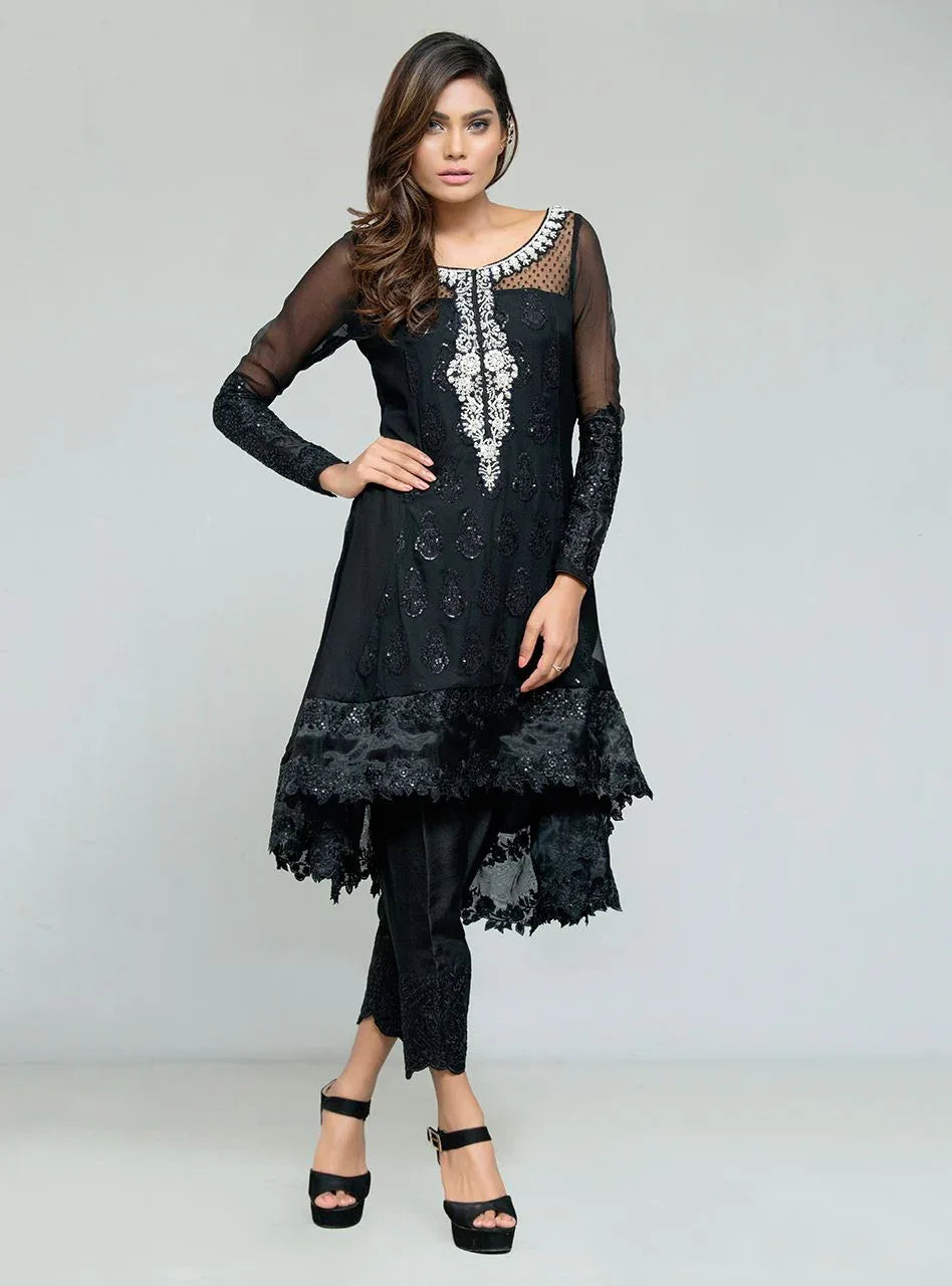 Zainab Chottani | Semi Formals | DARK TALES - Aqsa Fabrics