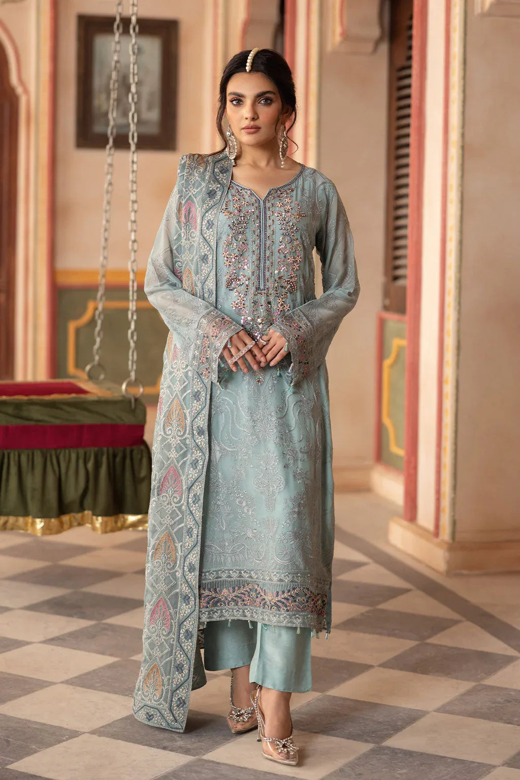 Ramsha | Dastan Formals | T-302 - Aqsa Fabrics