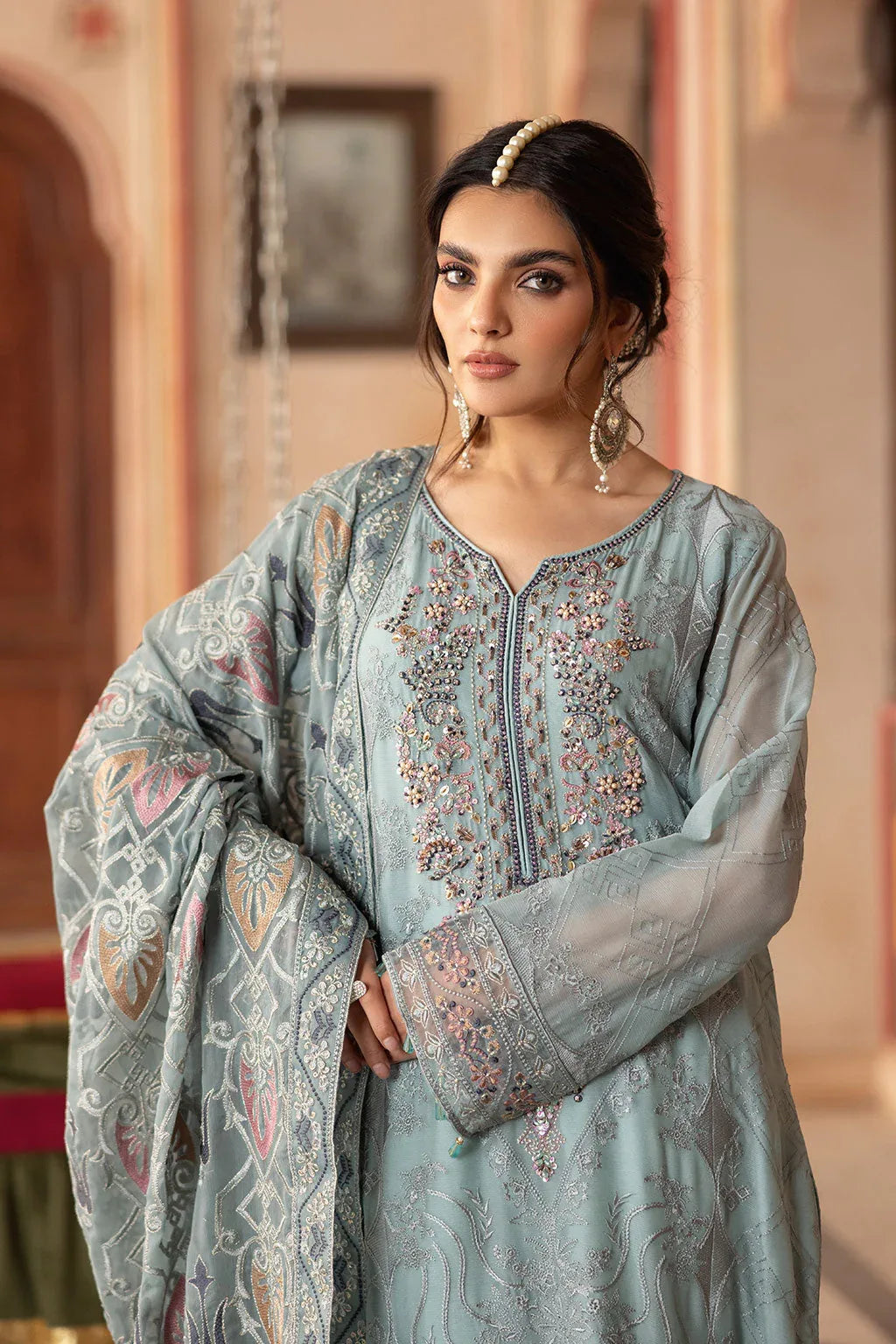 Ramsha | Dastan Formals | T-302 - Aqsa Fabrics