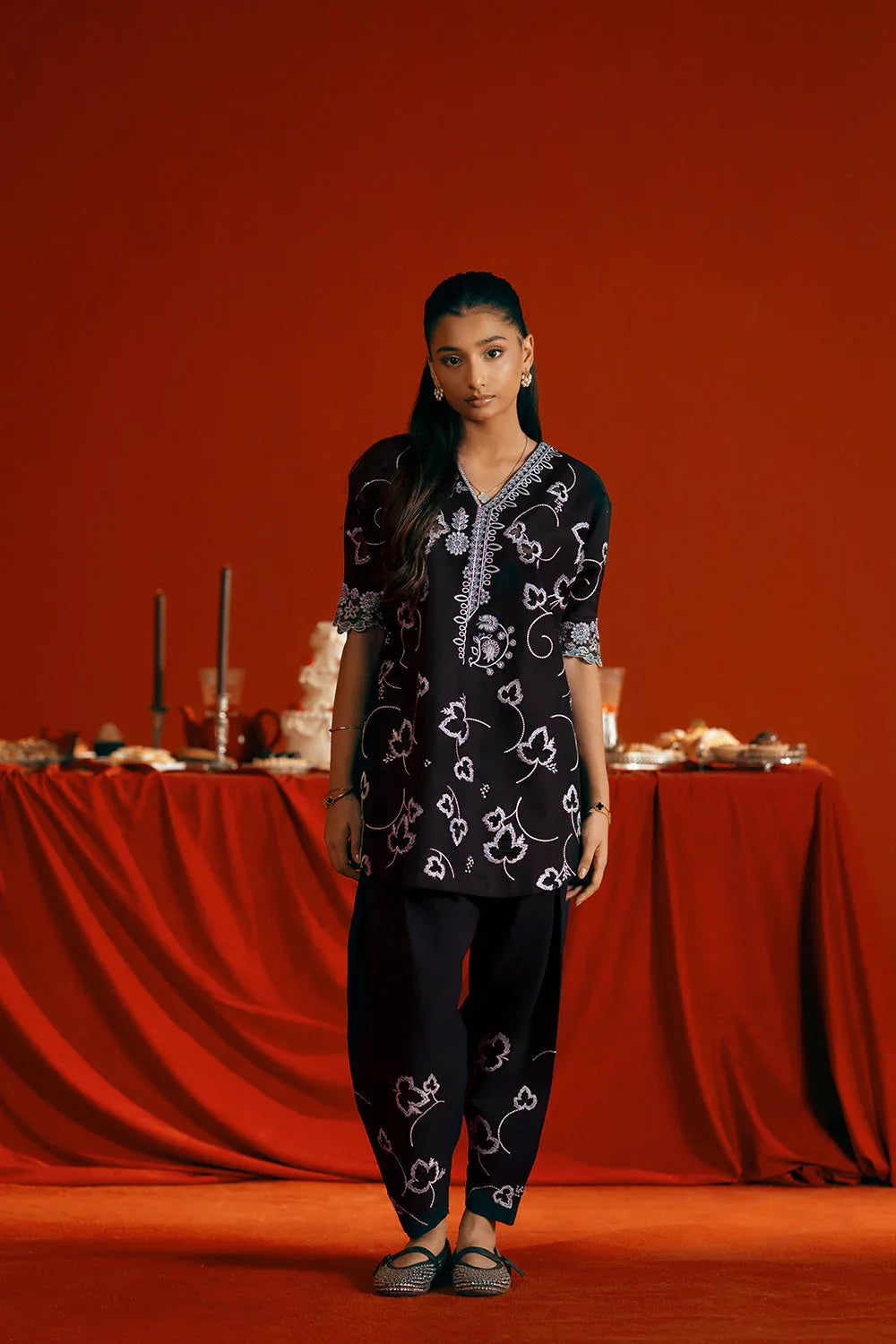 Saira Rizwan | Joolie Co ords | JOOLIE BLACK - JBP25-06 - Aqsa Fabrics